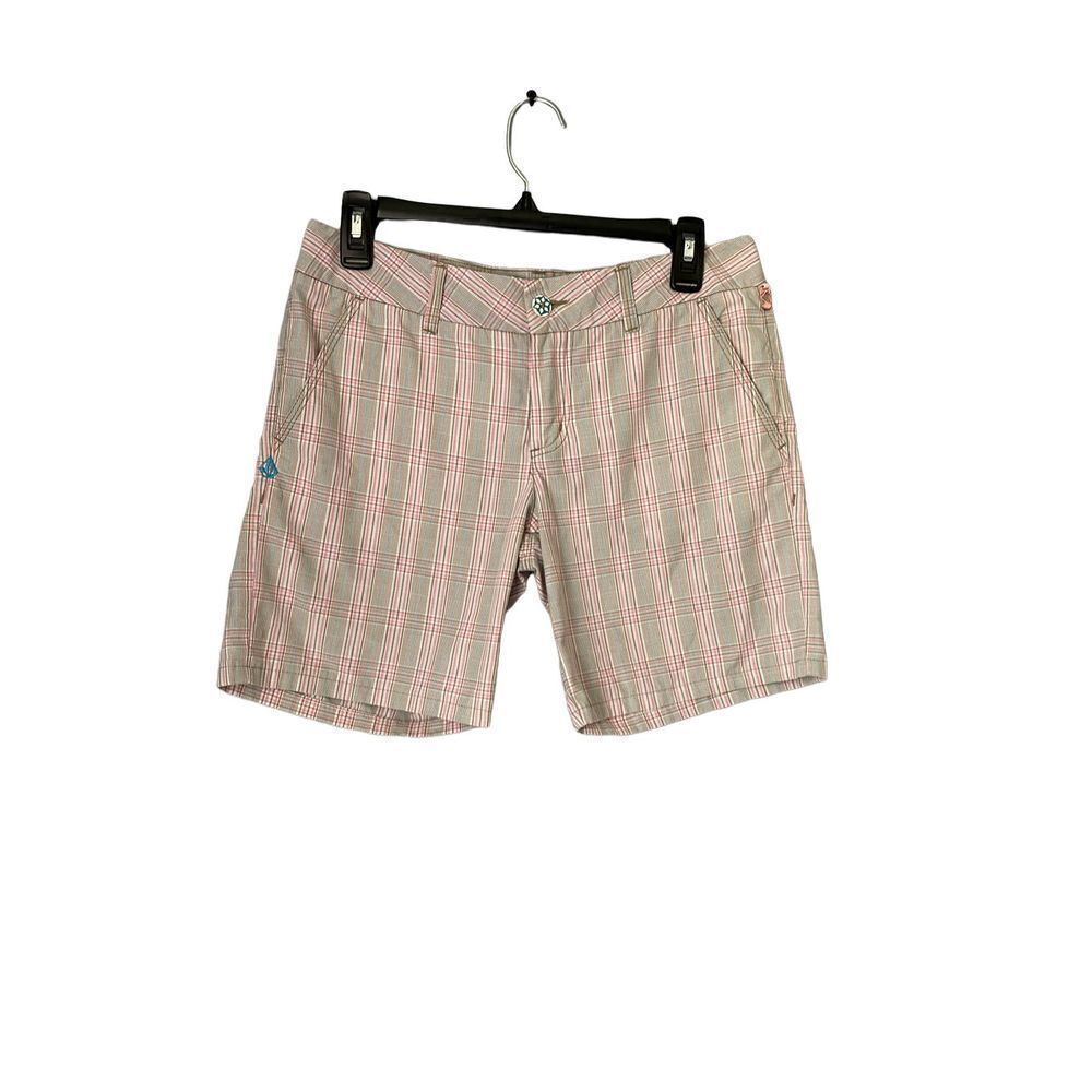 Velcom Women’s Chino/plaid pink and green/4 pockets/size small